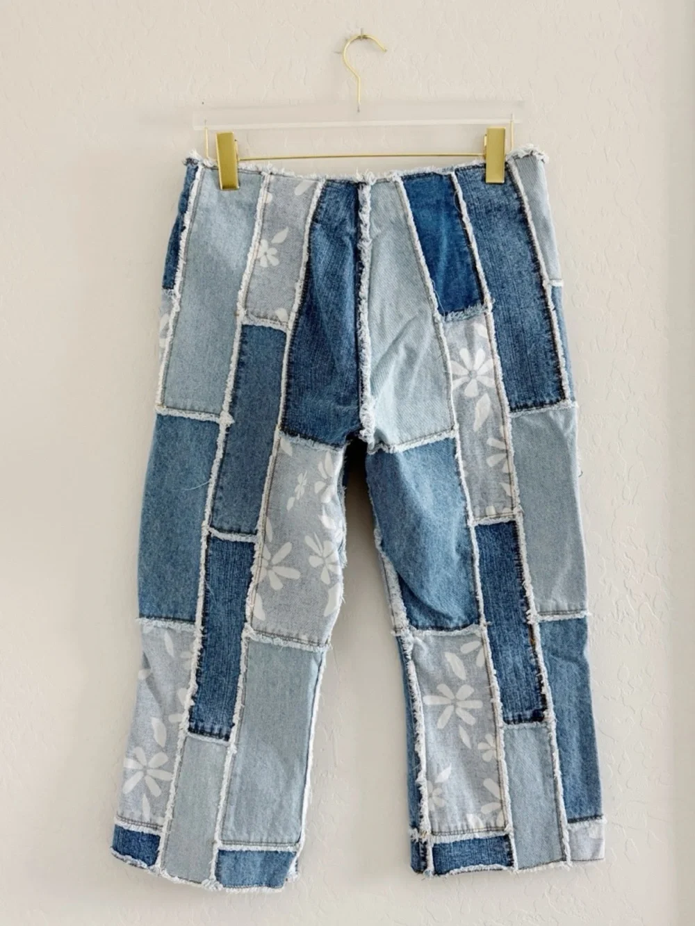 Vintage Zana Di Coastal Cowgirl Patchwork Hippie Coconut Girl Jeans Kick Flare